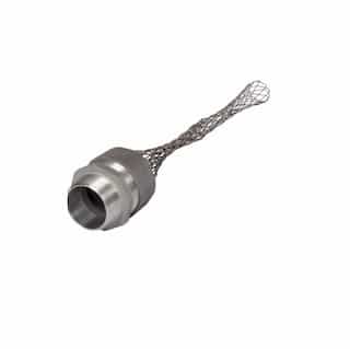 Strain Relief Cord Grip, 3" fitting, 3-3.25", Straight, Aluminum Body