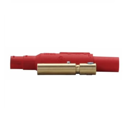 Eaton Wiring Cam-Lok J Series E1015 Single Set Screw Non-Vulcanized Female Plug, #8 - 4 AWG, Red