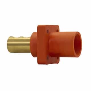 Cam-Lok J Series E1016 Double Set Screw Insulated Male Receptacle, #1/0-4/0 AWG, Yellow