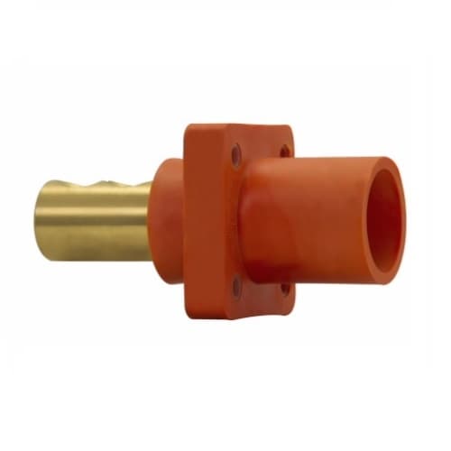 Eaton Wiring Cam-Lok J Series E1016 Double Set Screw Insulated Male Receptacle, #1/0-4/0 AWG, Yellow