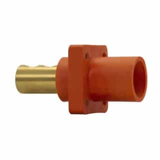 Eaton Wiring Cam-Lok J Series E1016 Double Set Screw Insulated Male Receptacle, #1/0-4/0 AWG, Brown