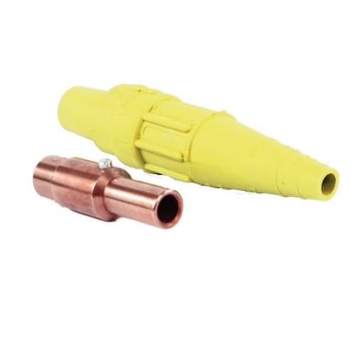 235 Amp Non-Vulcanized Crimp Plug, 1/0-2/0 AWG, 600V, Female, Yellow