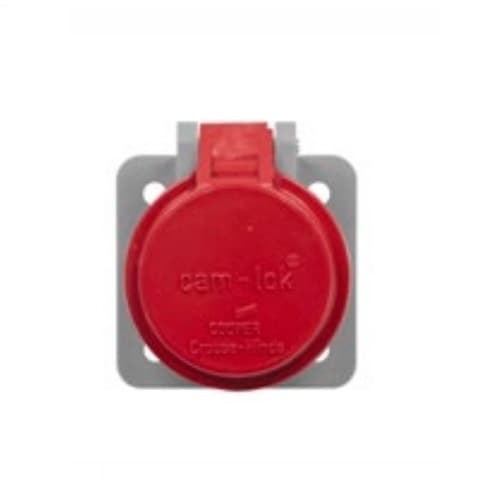 Eaton Wiring Cam-Lok Receptacle Cover, NEMA 3R, Red