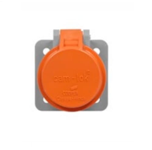 Cam-Lok Receptacle Cover, NEMA 3R, Orange