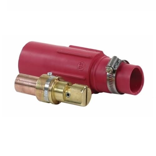340 Amp Vulcanized Crimp Plug, 250kcmil, 4 NEMA, 600V, Male, Red