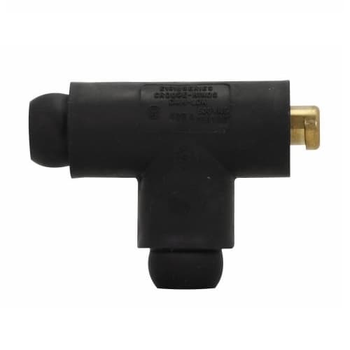 400A 3-Way Tapping "T" Connector, #2-4/0 AWG, 3R, 600V, M-F-F, Black