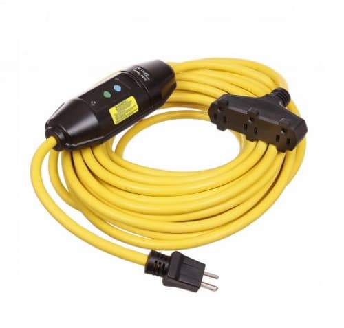 15 Amp Portable GFCI Cord, Watertight, Automatic, 50 FT