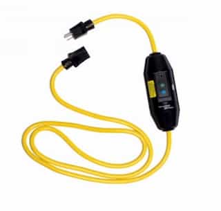 Eaton Wiring 15 Amp Portable GFCI Cord, Watertight, Single-Tap, 6 FT