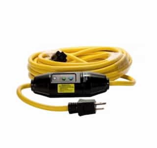15 Amp Portable GFCI Cord, Watertight, Single-Tap, 50 FT