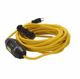 Eaton Wiring 15 Amp Portable GFCI Cord, Watertight, Tri-Tap, 50 FT