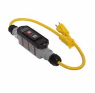 20 Amp Portable GFCI Cord, Watertight, Automatic, 2 FT