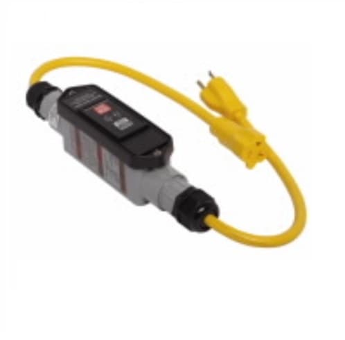 20 Amp Portable GFCI Cord, Watertight, Automatic, 6FT