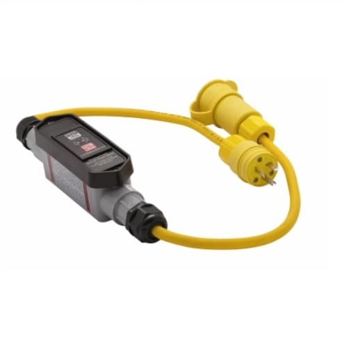 20 Amp Portable GFCI Cord, Watertight, Manual Reset, 2FT