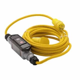 20 Amp Portable GFCI Cord, Watertight, Manual Reset, 25FT