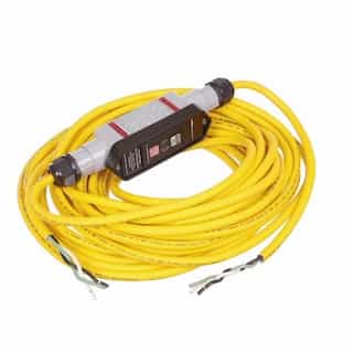 20 Amp Portable GFCI Cord, Watertight, Manual Reset, 50FT