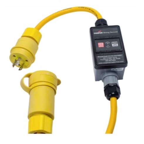 Eaton Wiring 30 Amp Portable GFCI Cord, Watertight, Manual Reset, 2FT