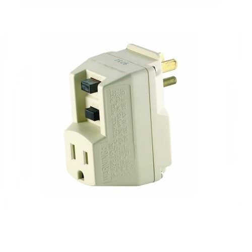 Eaton Wiring 15 Amp GFCI Plug-In Single Outlet Adapter, 120V