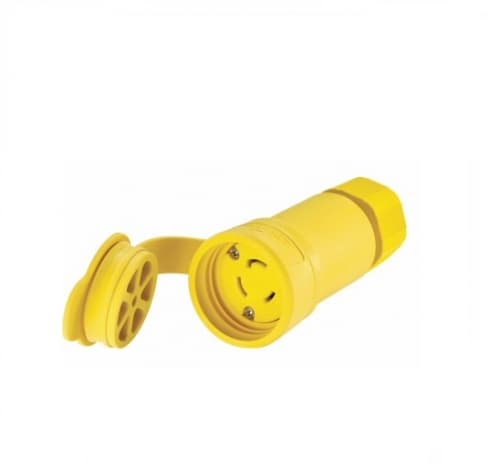 20 Amp Locking Connector, NEMA L11-20, 250V, Yellow