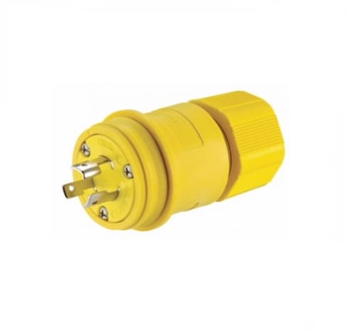 20 Amp Locking Receptacle, NEMA L11-20, 250V, Yellow