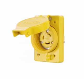 Eaton Wiring 30 Amp Locking Receptacle, Watertight, NEMA L11-30, 250V, Yellow