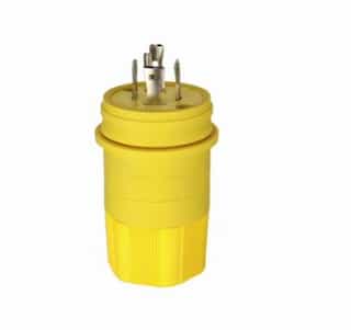 Eaton Wiring 20 Amp Locking Plug, Industrial, NEMA L15-20, 250V, Yellow
