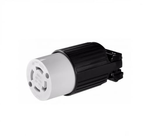 Eaton Wiring 30 Amp Locking Receptacle, Industrial, NEMA L15-30, 250V, Black/White