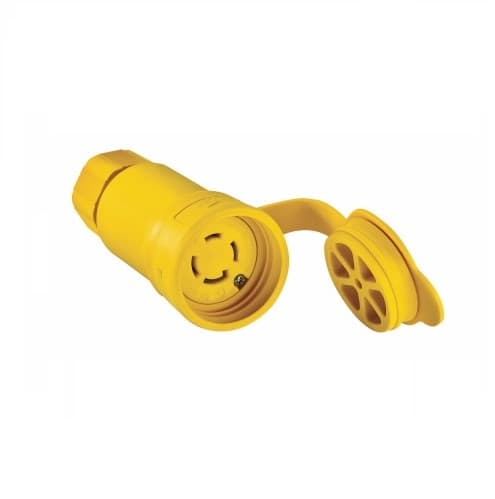 Eaton Wiring 30 Amp Locking Connector, Watertight, NEMA L18-30, 120/208V, Yellow