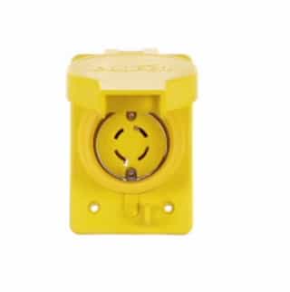 Eaton Wiring 20 Amp Locking Receptacle, Industrial, NEMA L19-20, 277/480V, Yellow