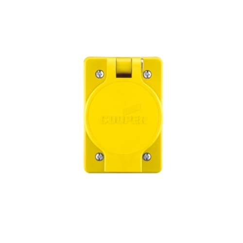 Eaton Wiring 20 Amp Locking Receptacle, Watertight, NEMA L20-20, Yellow