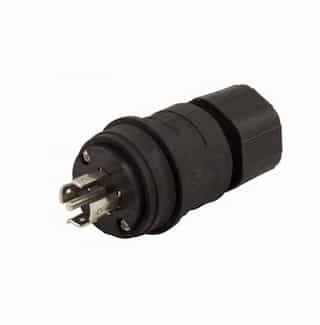 Eaton Wiring 30 Amp Locking Plug, Watertight, NEMA L21-30, 120/208V, Black