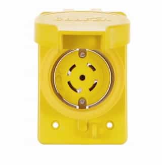 Eaton Wiring 30 Amp Locking Receptacle, Watertight, NEMA L21-30, 120/208V, Yellow