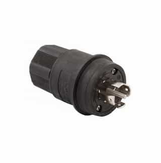 Eaton Wiring 30 Amp Locking Plug, Watertight, NEMA L22-30, 277/480V, Black