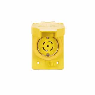 Eaton Wiring 30 Amp Locking Receptacle, Watertight, NEMA L22-30, Yellow