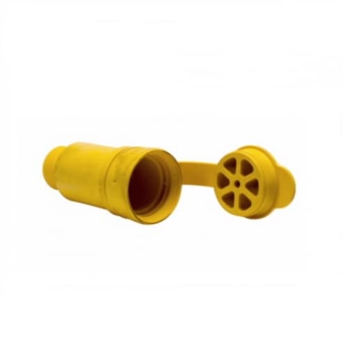 20 Amp Locking Connector, Watertight, NEMA L23-20, 347/600V, Yellow