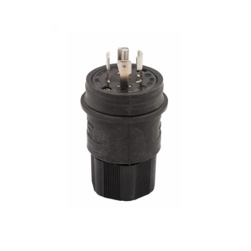 Eaton Wiring 30 Amp Locking Plug, Watertight, NEMA L23-30, Black