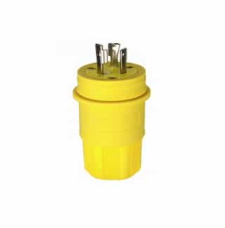 Eaton Wiring 30 Amp Locking Plug, Watertight, NEMA L5-30, Yellow