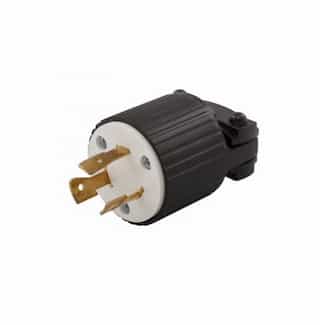 Eaton Wiring 20 Amp Locking Plug, Industrial, NEMA L6-20, Black/White