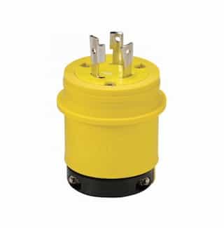 Eaton Wiring 30 Amp Locking Plug, NEMA L6-30, 250V, Yellow/Black