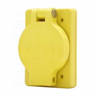 Eaton Wiring 20 Amp Locking Receptacle, Watertight, NEMA L8-20, 480V, Yellow
