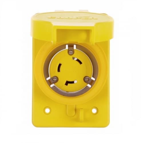 Eaton Wiring 30 Amp Locking Plug, Industrial, NEMA L8-30, 480V, Yellow