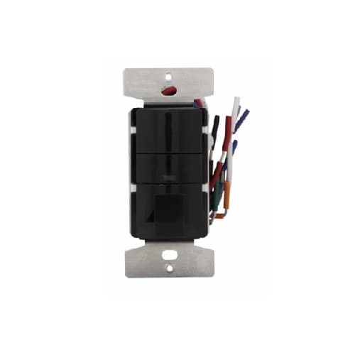 Eaton Wiring 2200W Occupancy Sensor & Dimmer w/LED, Black