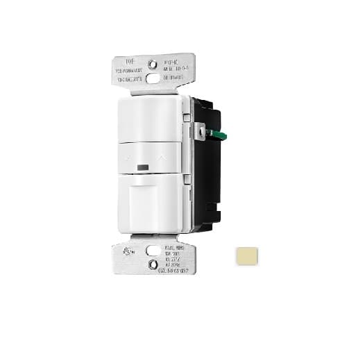 2200W Occupancy Sensor & Dimmer w/LED, Ivory