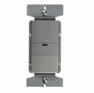 800/2200W Occupancy Sensor Switch, Incandescent, Single-Pole, Gray