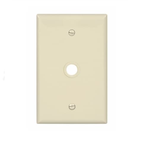 1-Gang Phone & Coax Wall Plate, Mid-Size, Almond