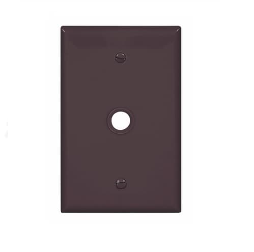 1-Gang Phone & Coax Wall Plate, Mid-Size, Brown