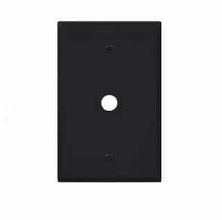 Eaton Wiring 1-Gang Phone & Coax Wall Plate, Mid-Size, Black