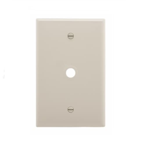 1-Gang Phone & Coax Wall Plate, Mid-Size, Light Almond