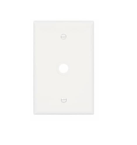 Eaton Wiring Mid-Size Telephone & Coaxial Cable Polycarbonate Wallplate, White
