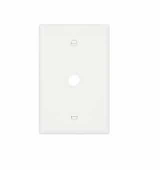 Eaton Wiring Mid-Size Telephone & Coaxial Cable Polycarbonate Wallplate, White