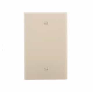 1-Gang Blank Wall Plate, Mid-Size, Almond